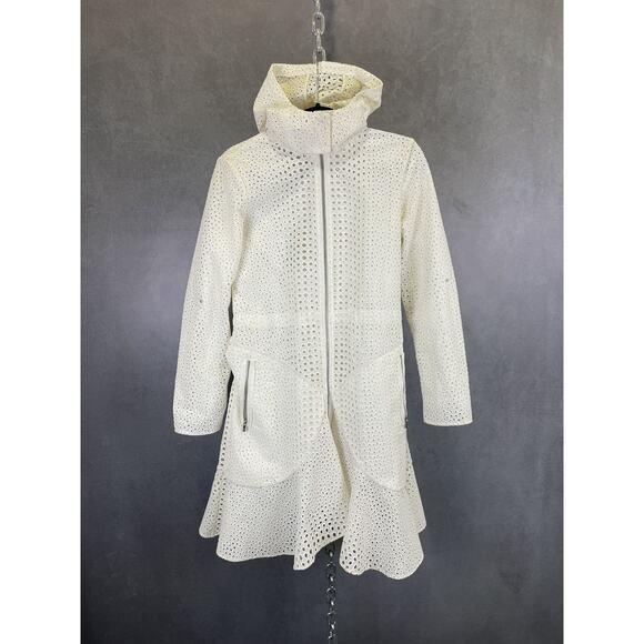 NWT ZAC Zac Posen White Capri Eyelet Coat Size Small - Picture 1 of 8